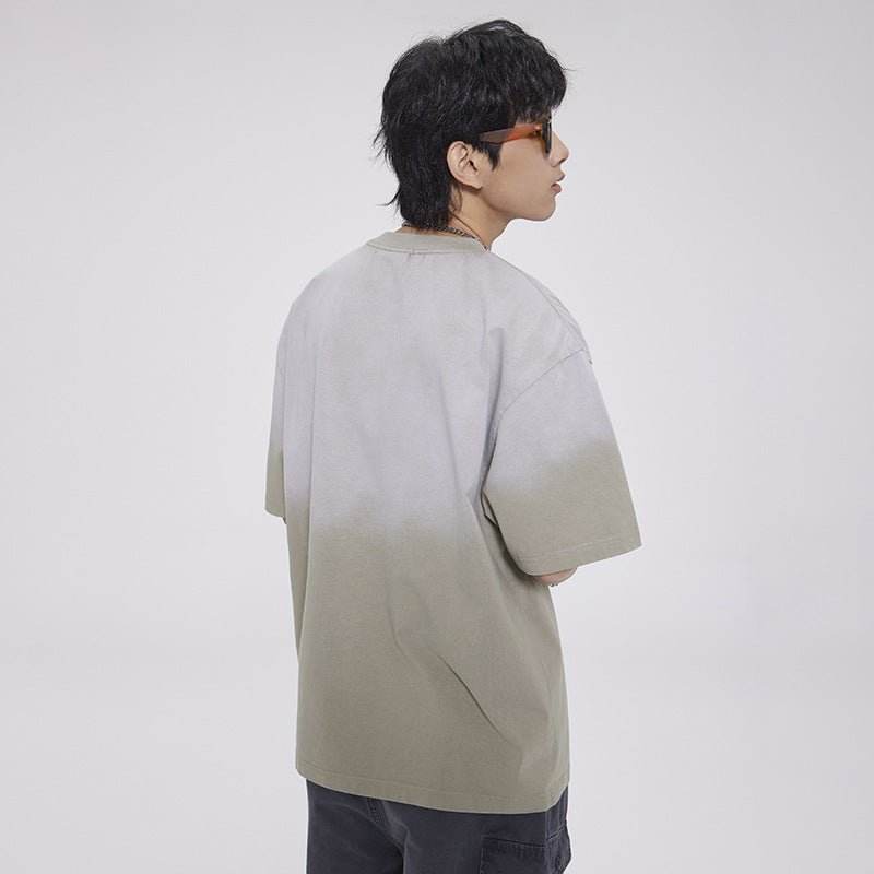 Fashion Gradient Color T-shirt For Men And Women MuddyStock