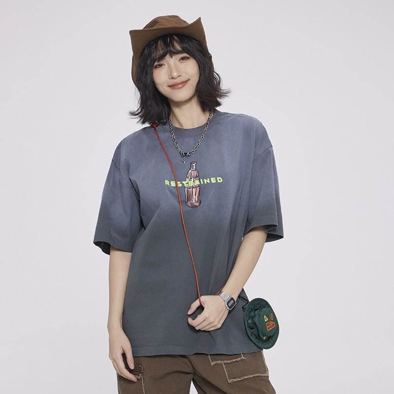 Fashion Gradient Color T-shirt For Men And Women MuddyStock