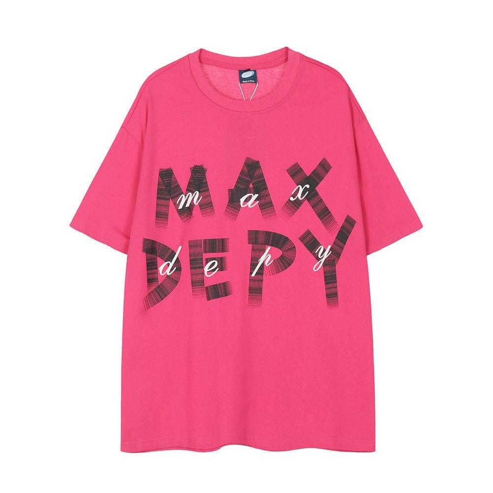 Fashion Letters Printed Loose T-shirt For Men And Women MuddyStock