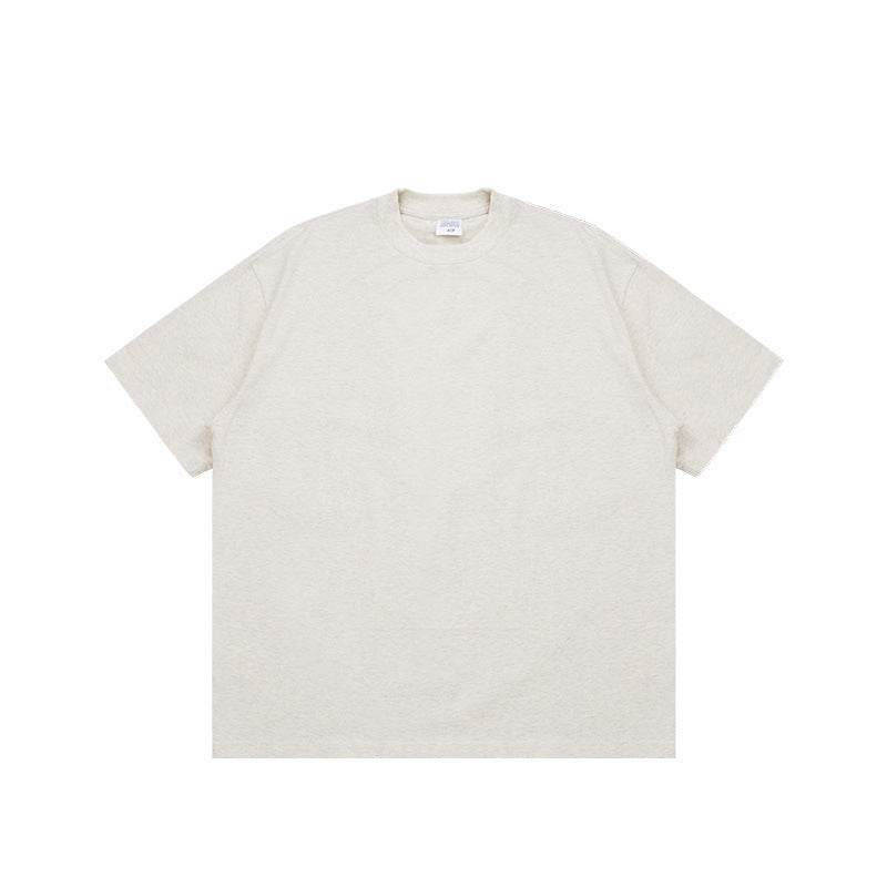 Fashion Solid Color Short Sleeves Oat grey MuddyStock