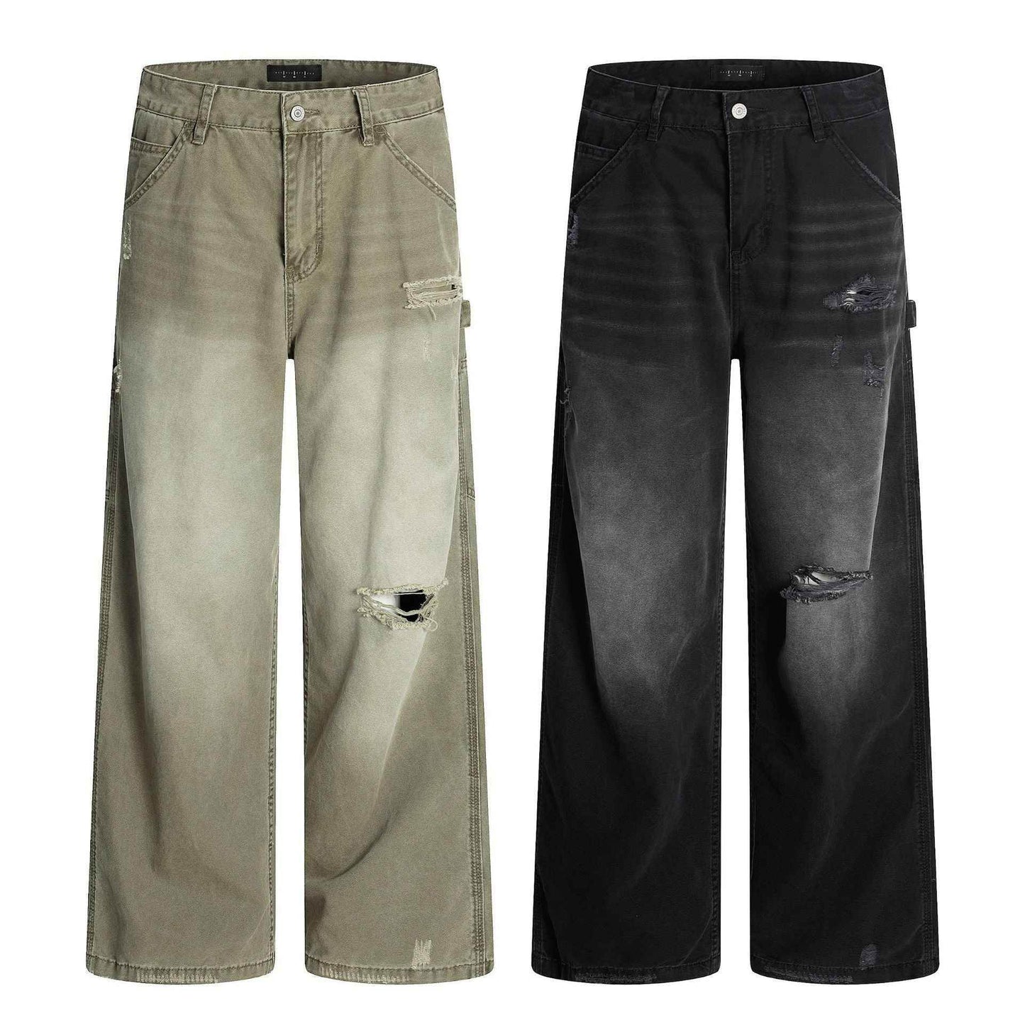 American Retro Tattered Jeans For Men And Women MuddyStock