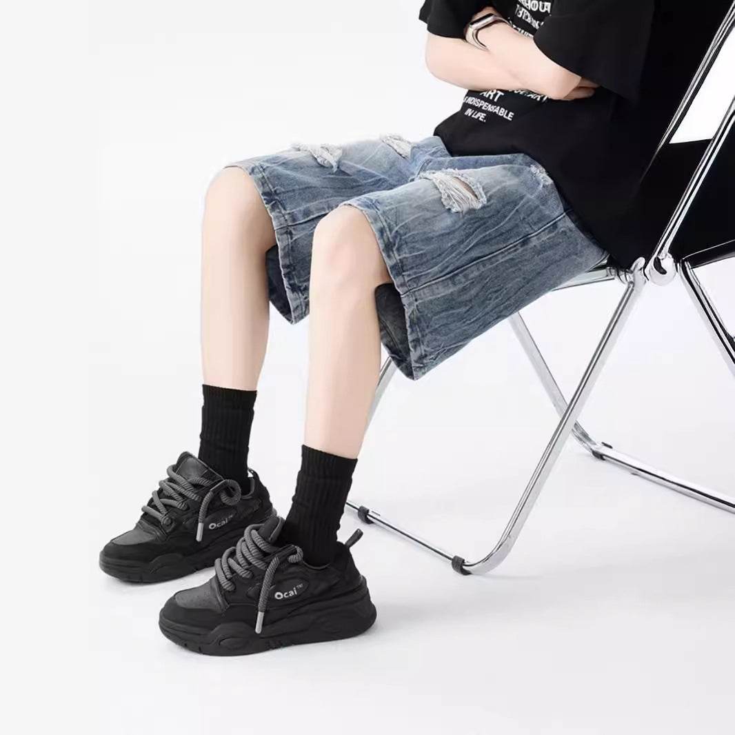 Ripped Denim Shorts For Men MuddyStock