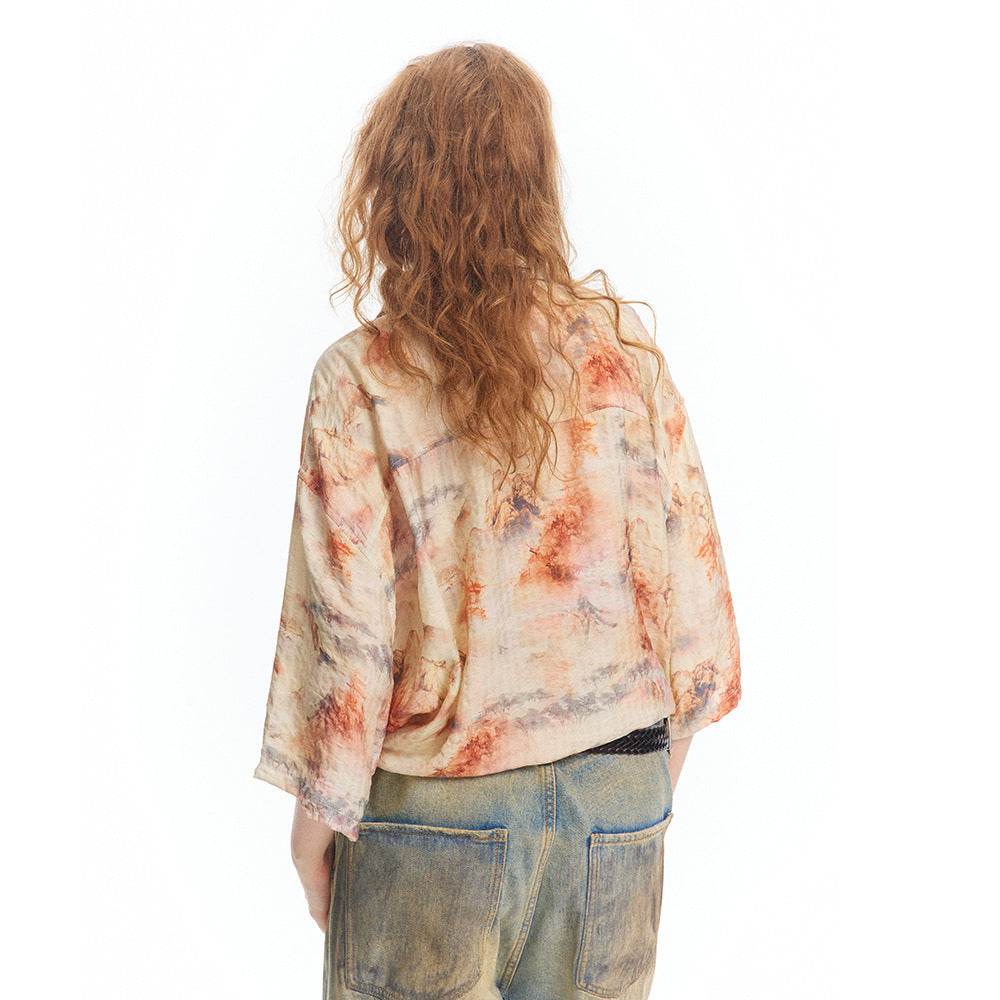 Tie-dyed Short-sleeved Shirt For Men And Women MuddyStock