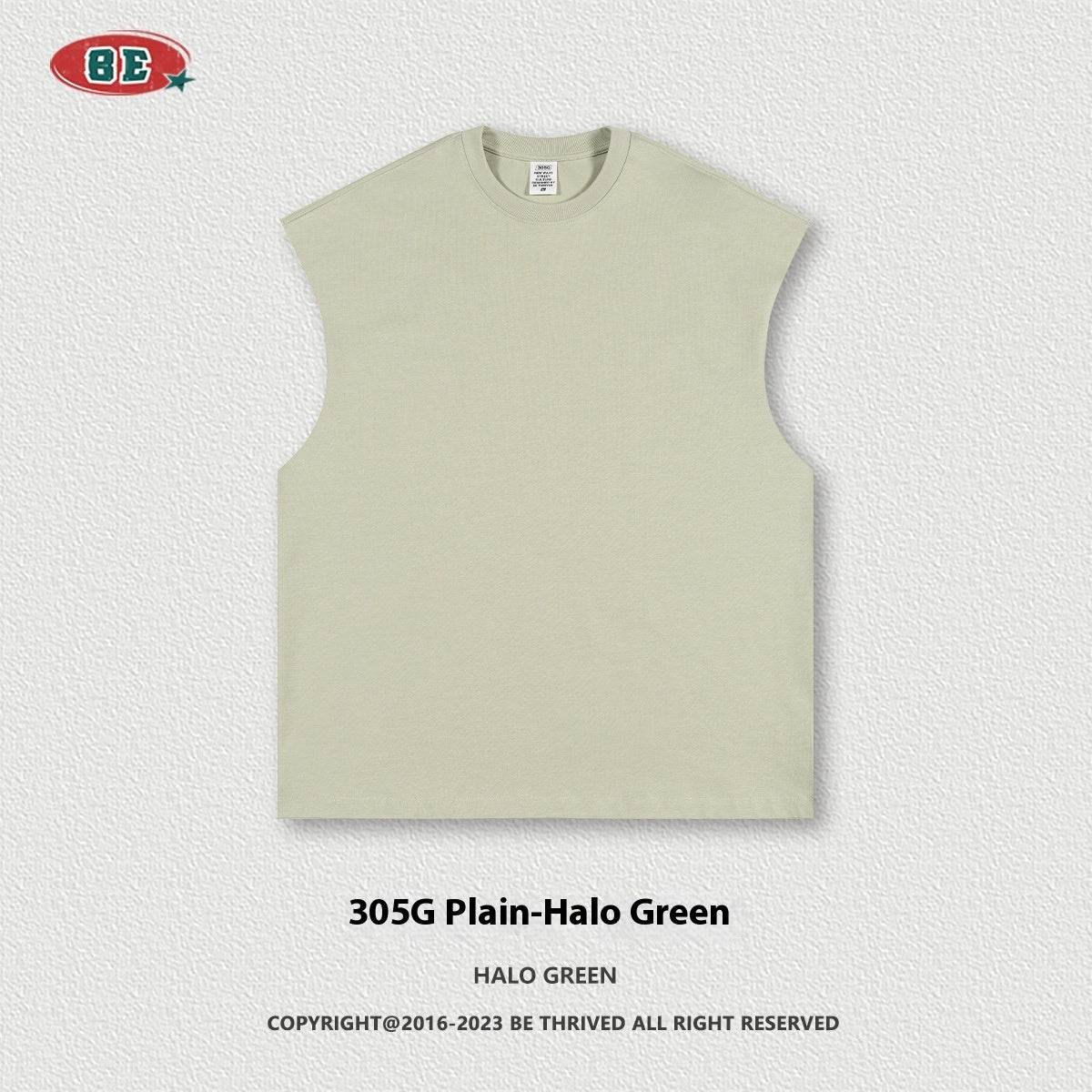 Sleeveless Ins Loose Street Sports Vest Halo Green MuddyStock