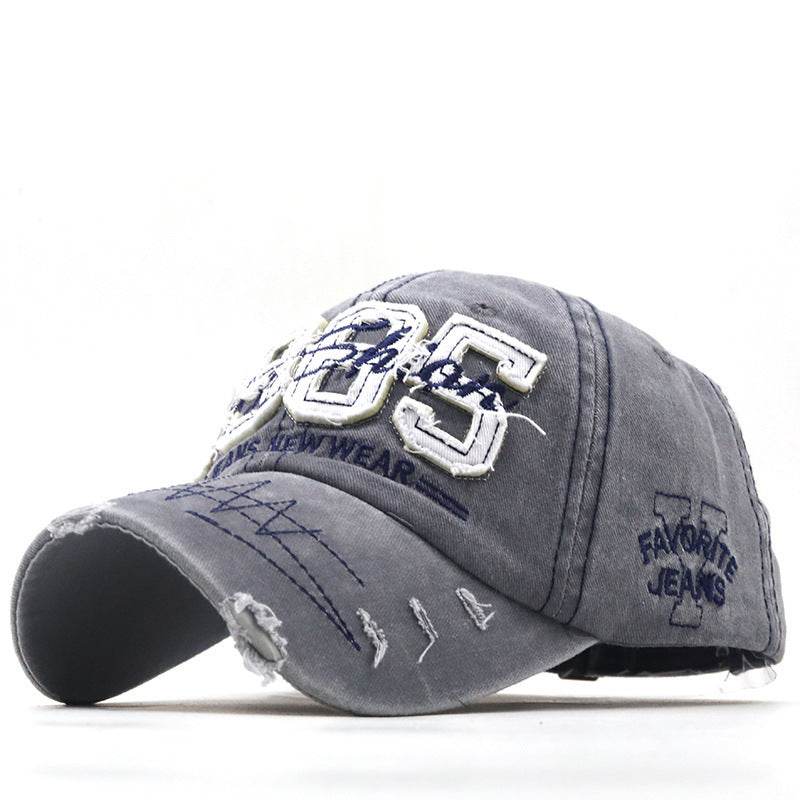 New Spring And Autumn Outdoor Cap Washed Baseball Cap Light grey adjustable MuddyStock