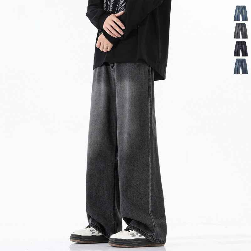 Trend Half Elastic Waist Jeans For Men MuddyStock