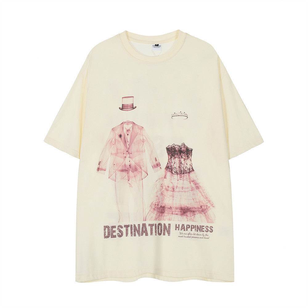 Abstract Portrait Short Sleeve Loose For Men And Women MuddyStock