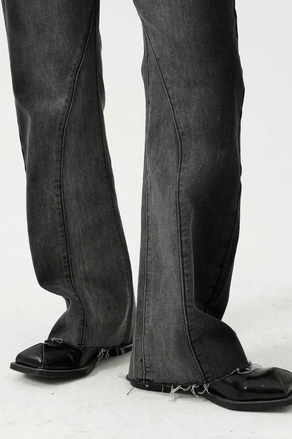 Frayed Hem Jeans with Pockets | MuddyStock Originals