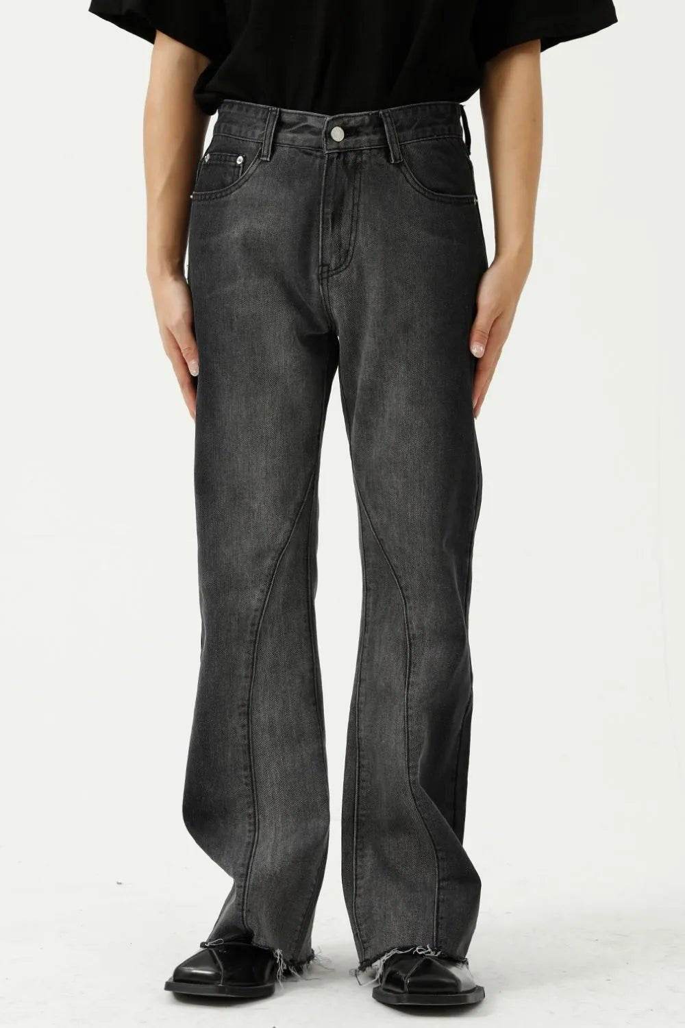 Frayed Hem Jeans with Pockets | MuddyStock Originals MuddyStock