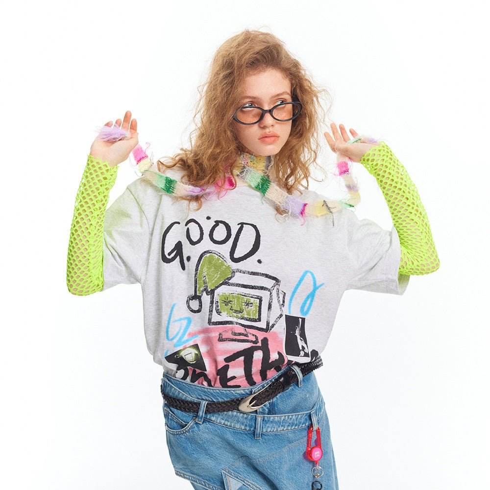 Graffiti Loose Top Summer Women MuddyStock