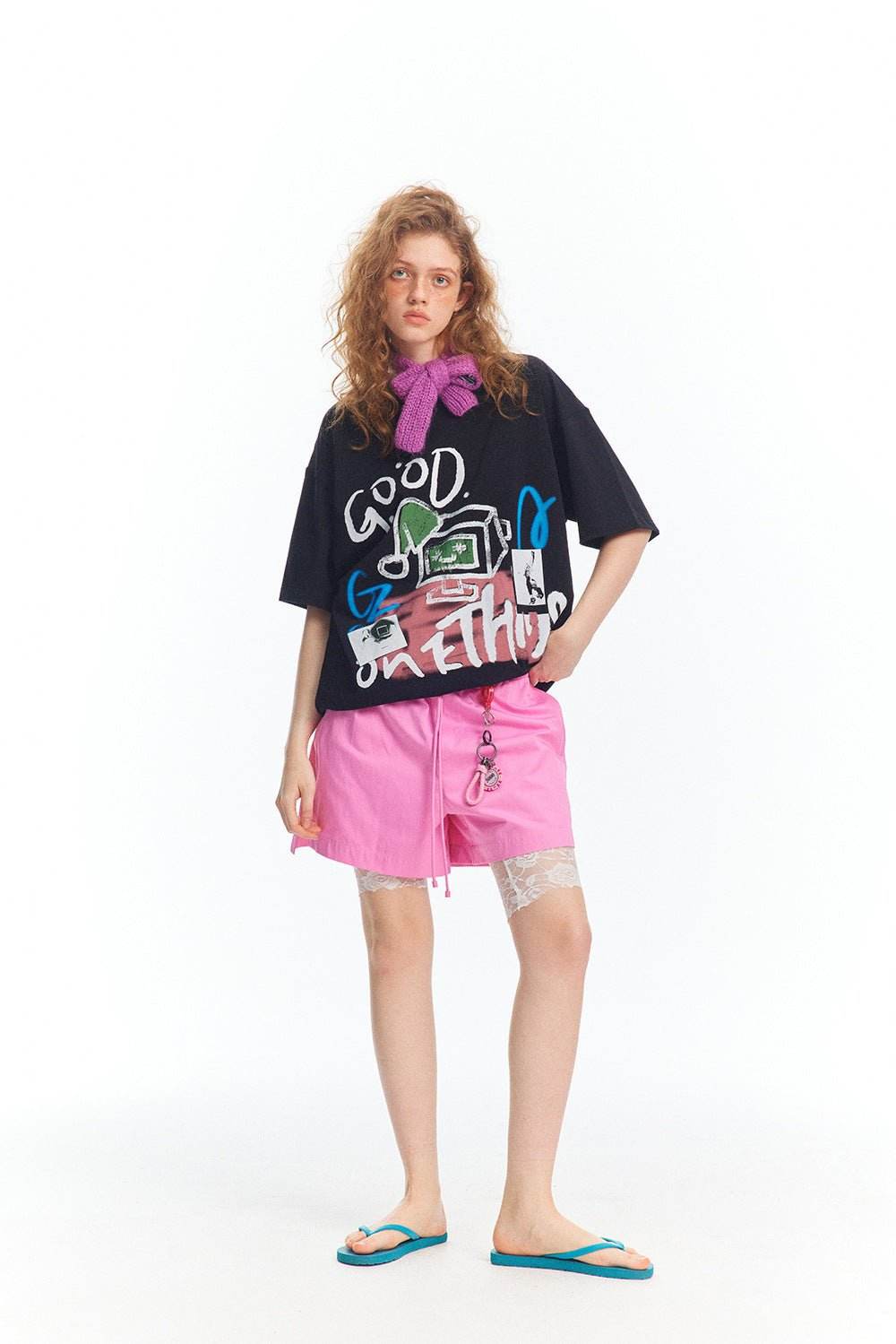 Graffiti Loose Top Summer Women MuddyStock