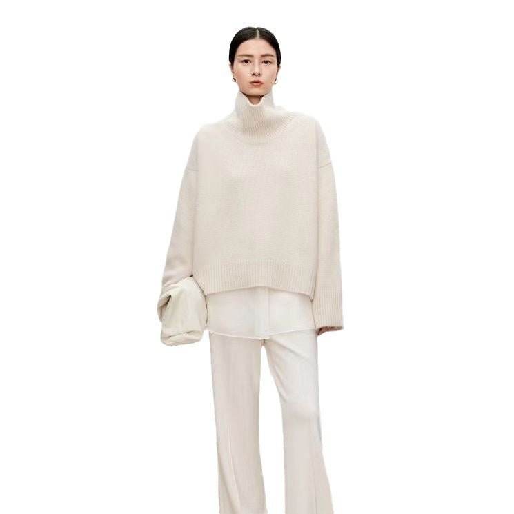 High neck cashmere sweater for women | MuddyStock Originals MuddyStock