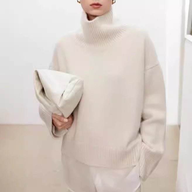 High neck cashmere sweater for women | MuddyStock Originals MuddyStock
