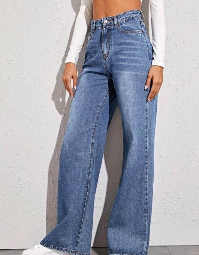 High Waist Loose Jeans For Women | MuddyStock Originals Blue MuddyStock