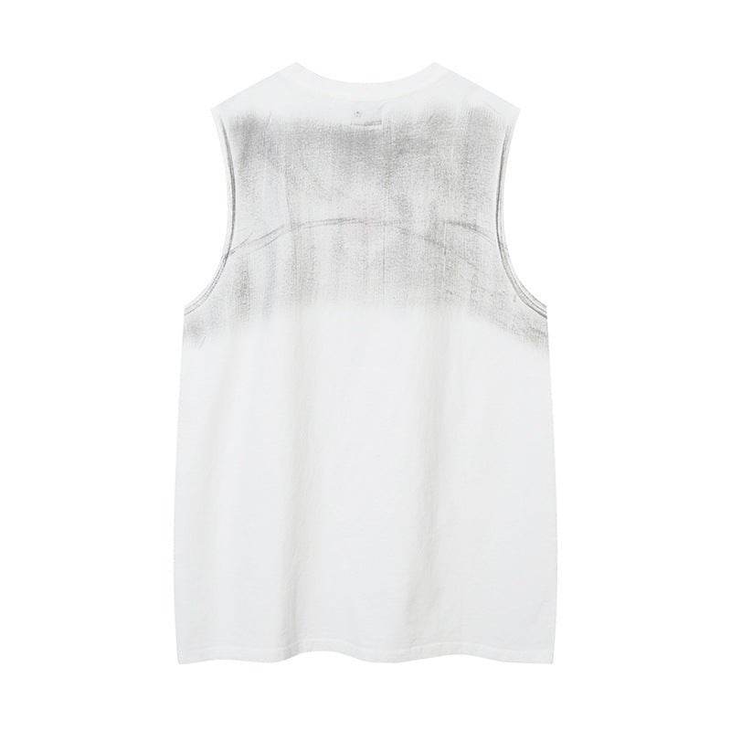 Inkjet Lettered Casual Vest For Men And Women MuddyStock