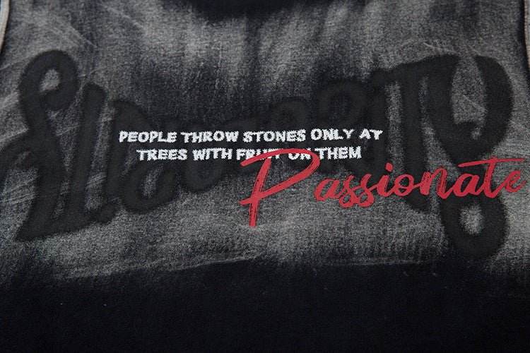 Inkjet Lettered Casual Vest For Men And Women MuddyStock