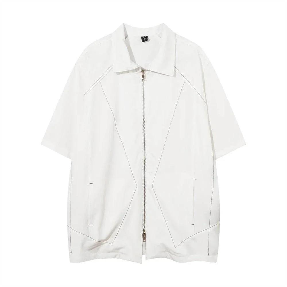 Men's Fashion Short Sleeved Shirt White