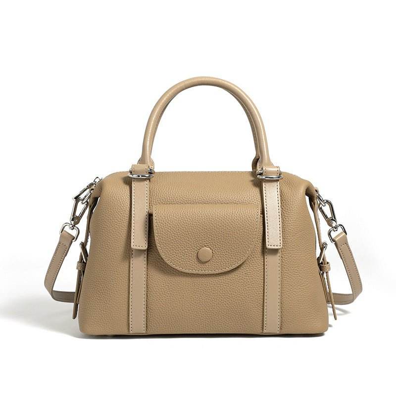 New Genuine Leather Ladies' Bags Versatile Fashion Elephant Gray 27X12X20CM MuddyStock