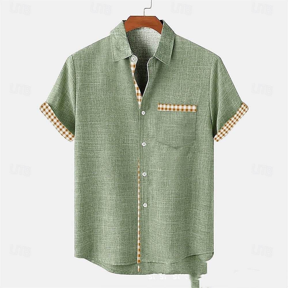 Ocean Fish Pattern Lapel Loose Casual Short Sleeve AUI25 MuddyStock