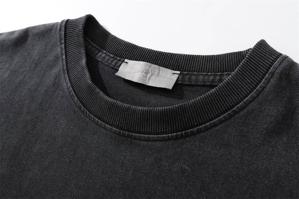 Printed Washed Old Short-sleeved T-shirt For Men MuddyStock