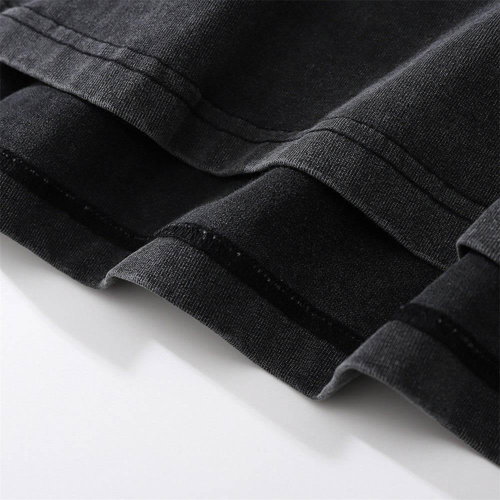 Printed Washed Old Short-sleeved T-shirt For Men