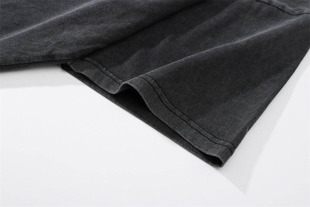 Printed Washed Old Short-sleeved T-shirt For Men MuddyStock