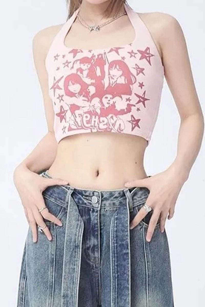 Pure Desire Ins Halterneck Vest Small Sling Women Crop Top Fashion Tops MuddyStock