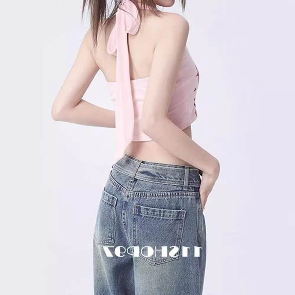 Pure Desire Ins Halterneck Vest Small Sling Women Crop Top Fashion Tops MuddyStock