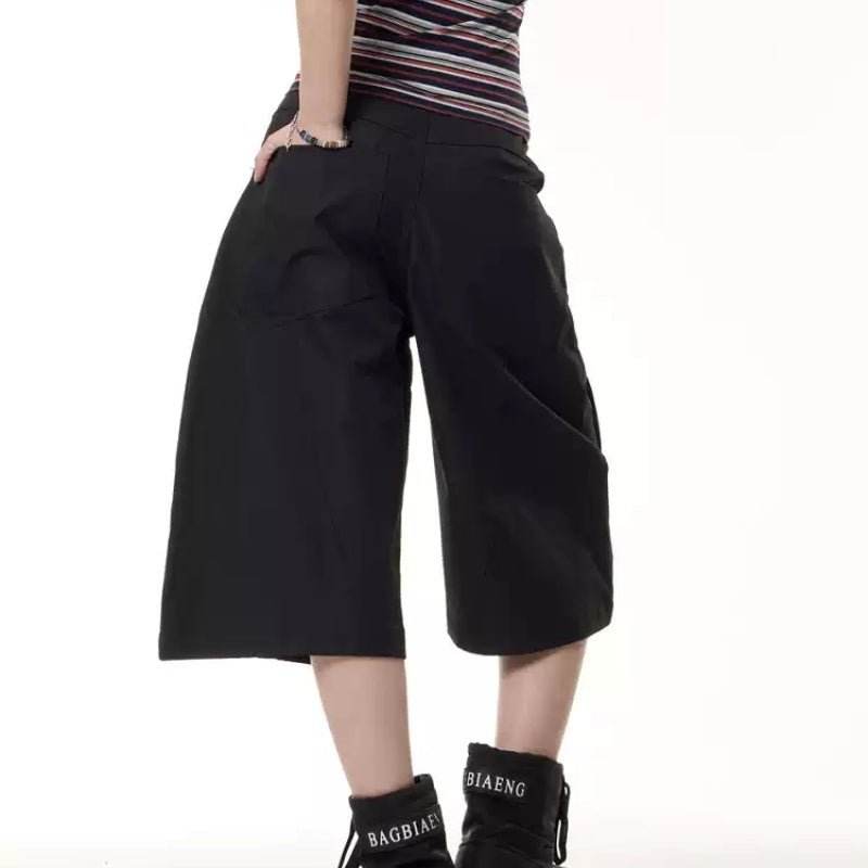 Retro Rivet Machete Cropped Trousers Casual For Men And Women MuddyStock