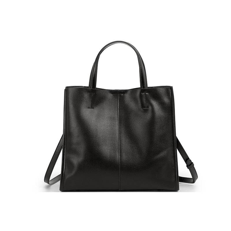 Retro Satchel Large Capacity Women's Tote Black MuddyStock