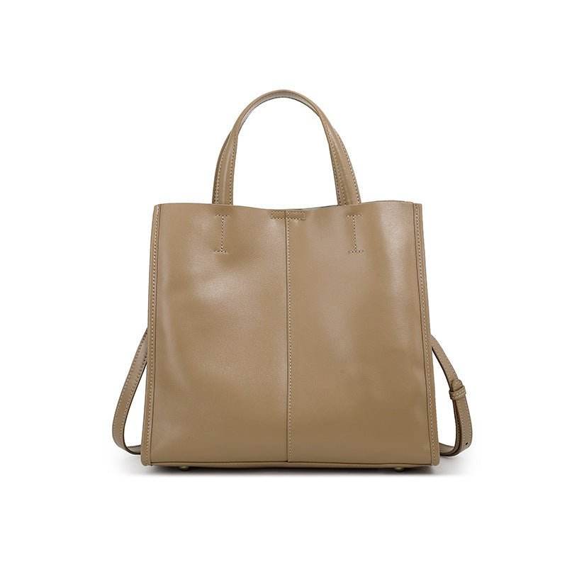 Retro Satchel Large Capacity Women's Tote Apricot MuddyStock