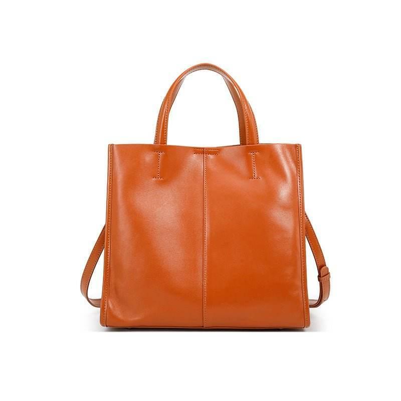 Retro Satchel Large Capacity Women's Tote Sunset Yellow