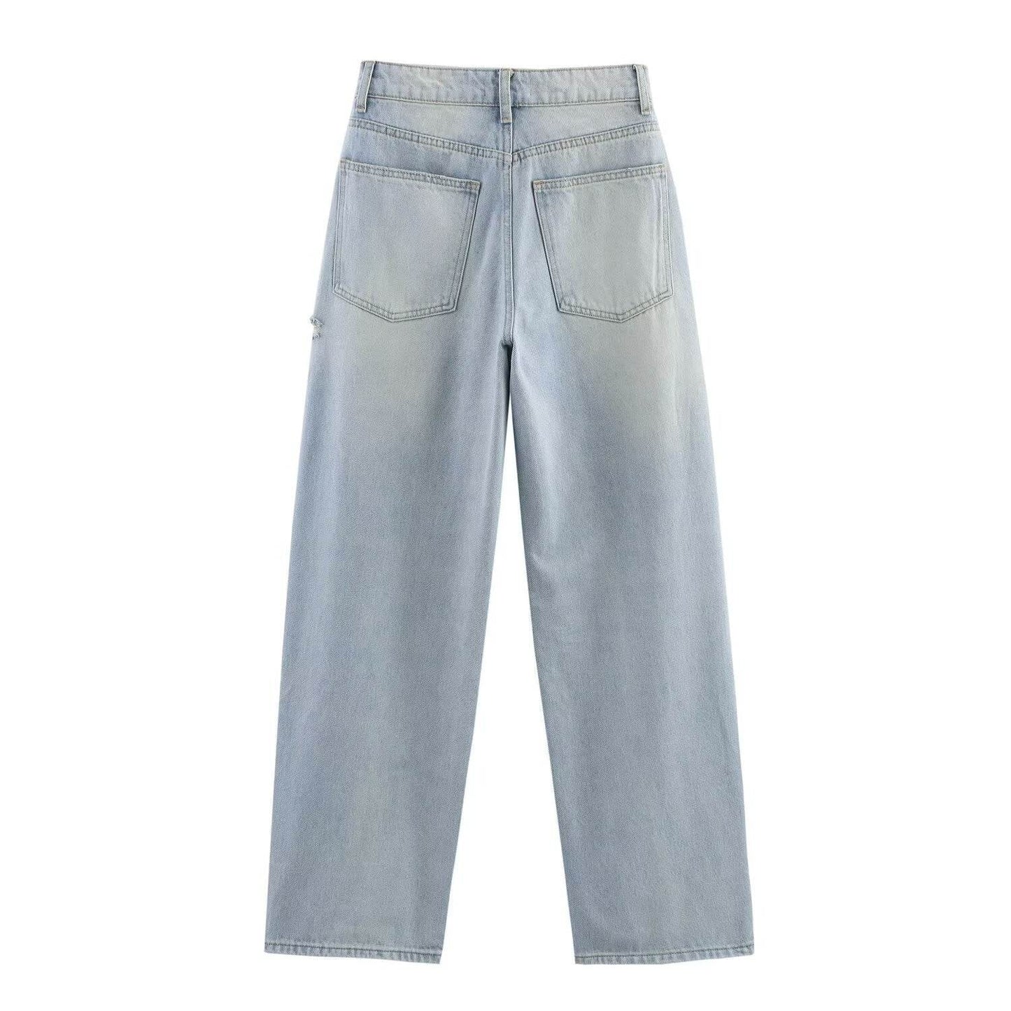 Ripped high waisted loose jeans for women | MuddyStock Originals MuddyStock