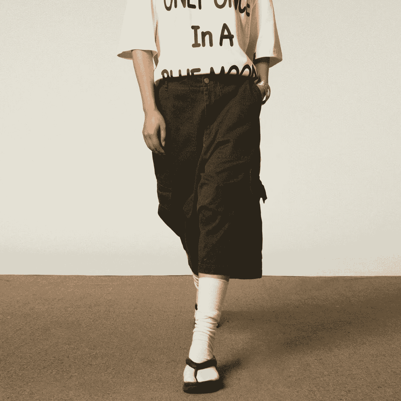 All-matching Loose Straight Cargo Cropped Pants Casual Pants Trendy MuddyStock
