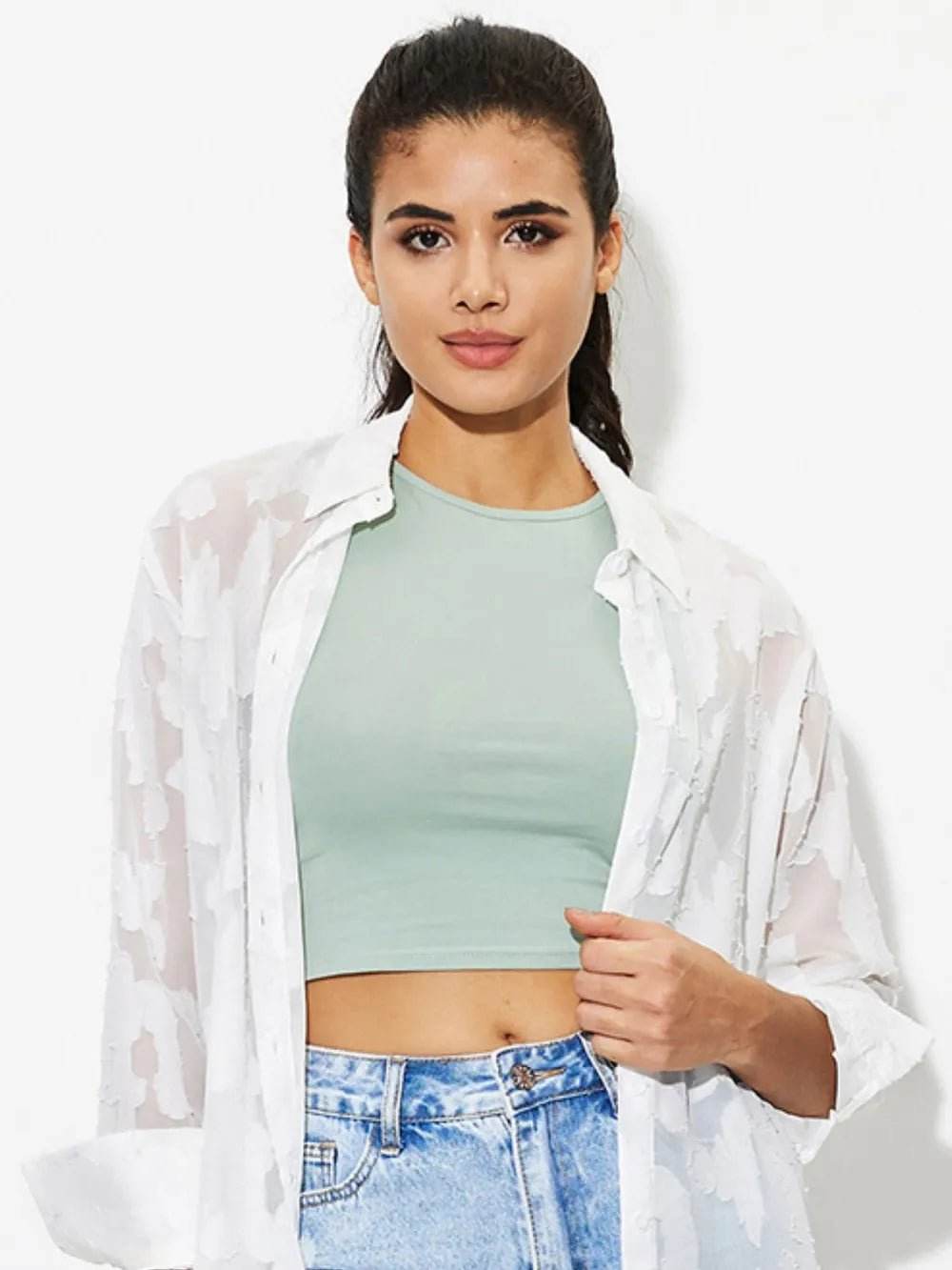 Round Neck Cropped Tank Top | MuddyStock Originals MuddyStock