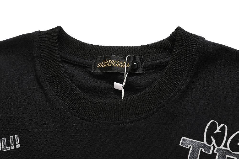 Round Neck Half Sleeve Letter Full Print Short Sleeve T-Shirt For Men And Women MuddyStock