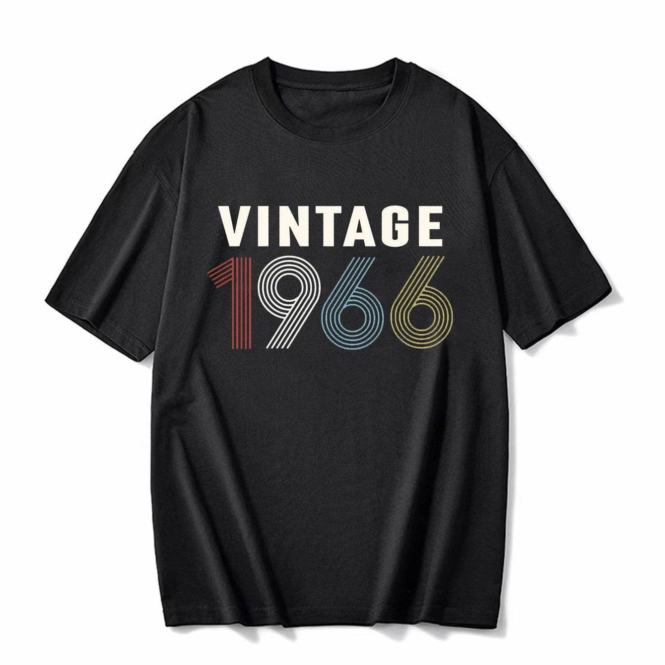 Short sleeved T-shirt with digital print pattern for men and women | MuddyStock Originals 1966 black MuddyStock