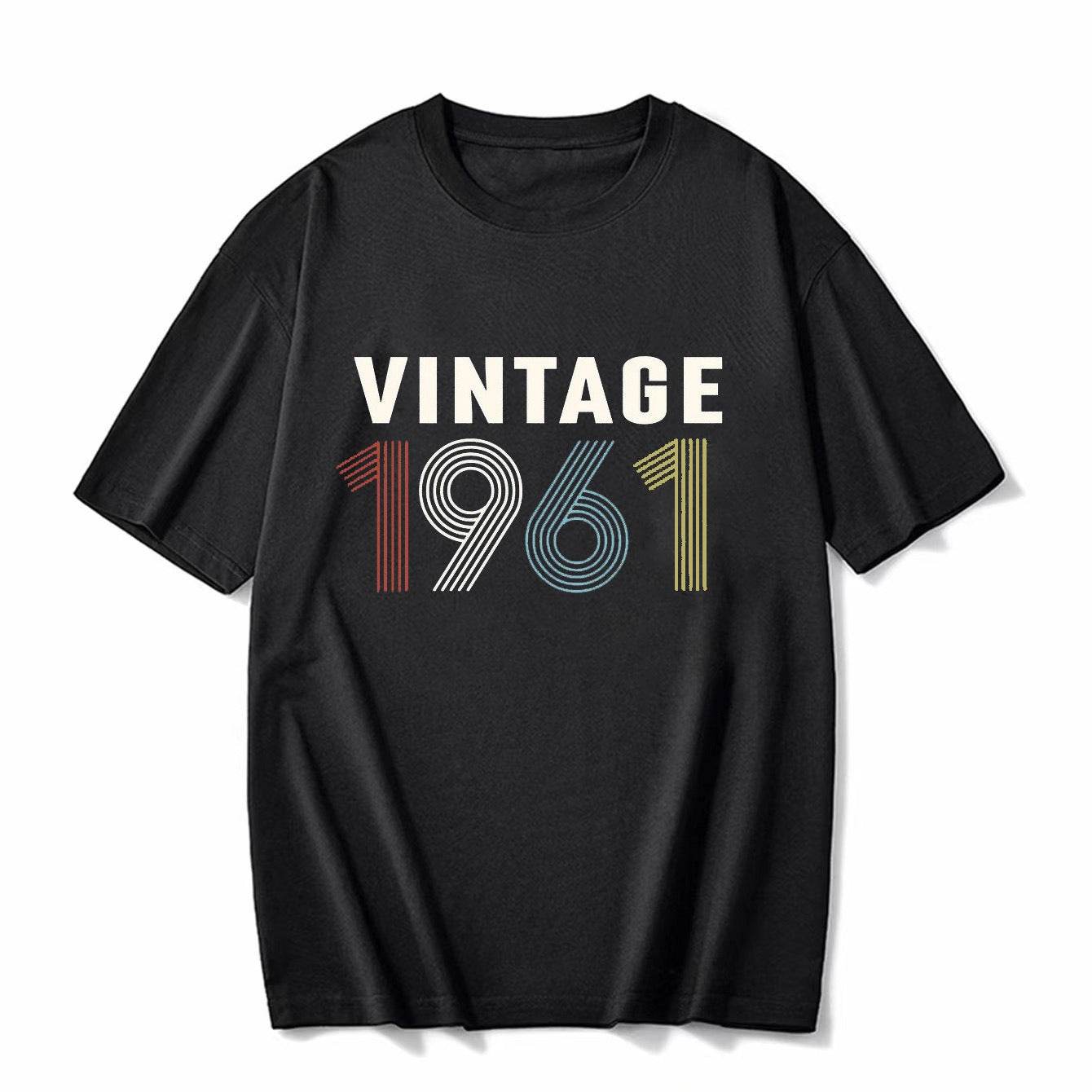 Short sleeved T-shirt with digital print pattern for men and women | MuddyStock Originals 1961 black MuddyStock