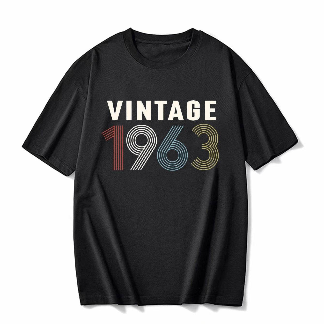 Short sleeved T-shirt with digital print pattern for men and women | MuddyStock Originals 1963 black MuddyStock