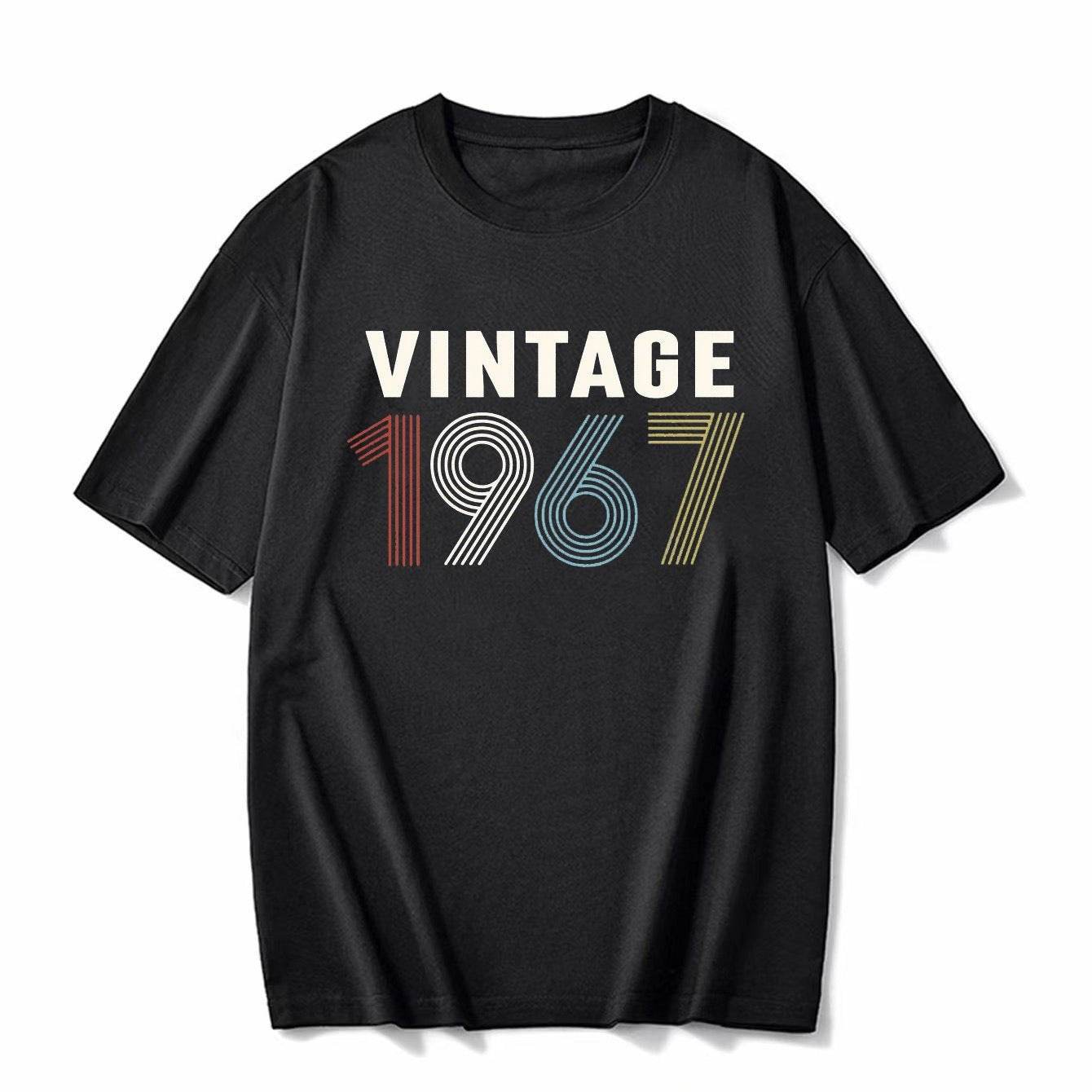 Short sleeved T-shirt with digital print pattern for men and women | MuddyStock Originals 1967 black MuddyStock