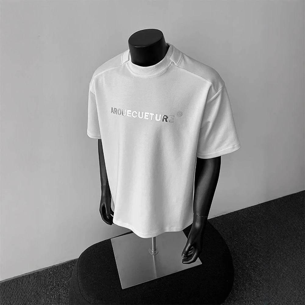 Shoulder Short Sleeve Men Clothing White