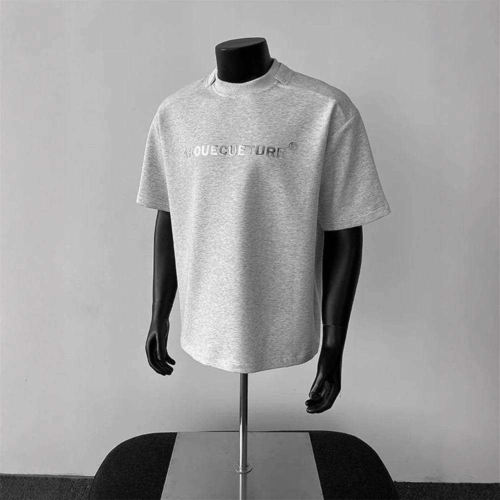 Shoulder Short Sleeve Men Clothing Light Gray MuddyStock