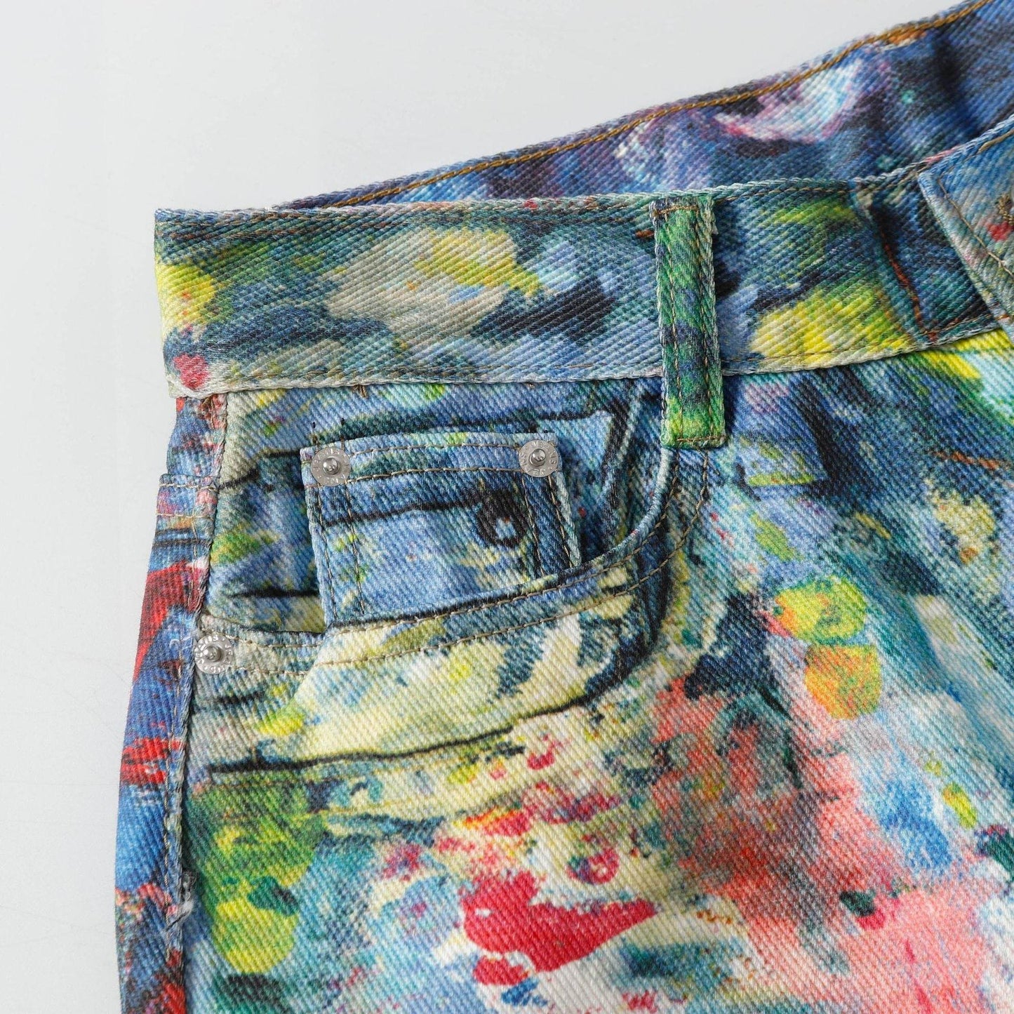 Spring New Retro Heavy Industry Loose Design Jeans For Men And Women MuddyStock