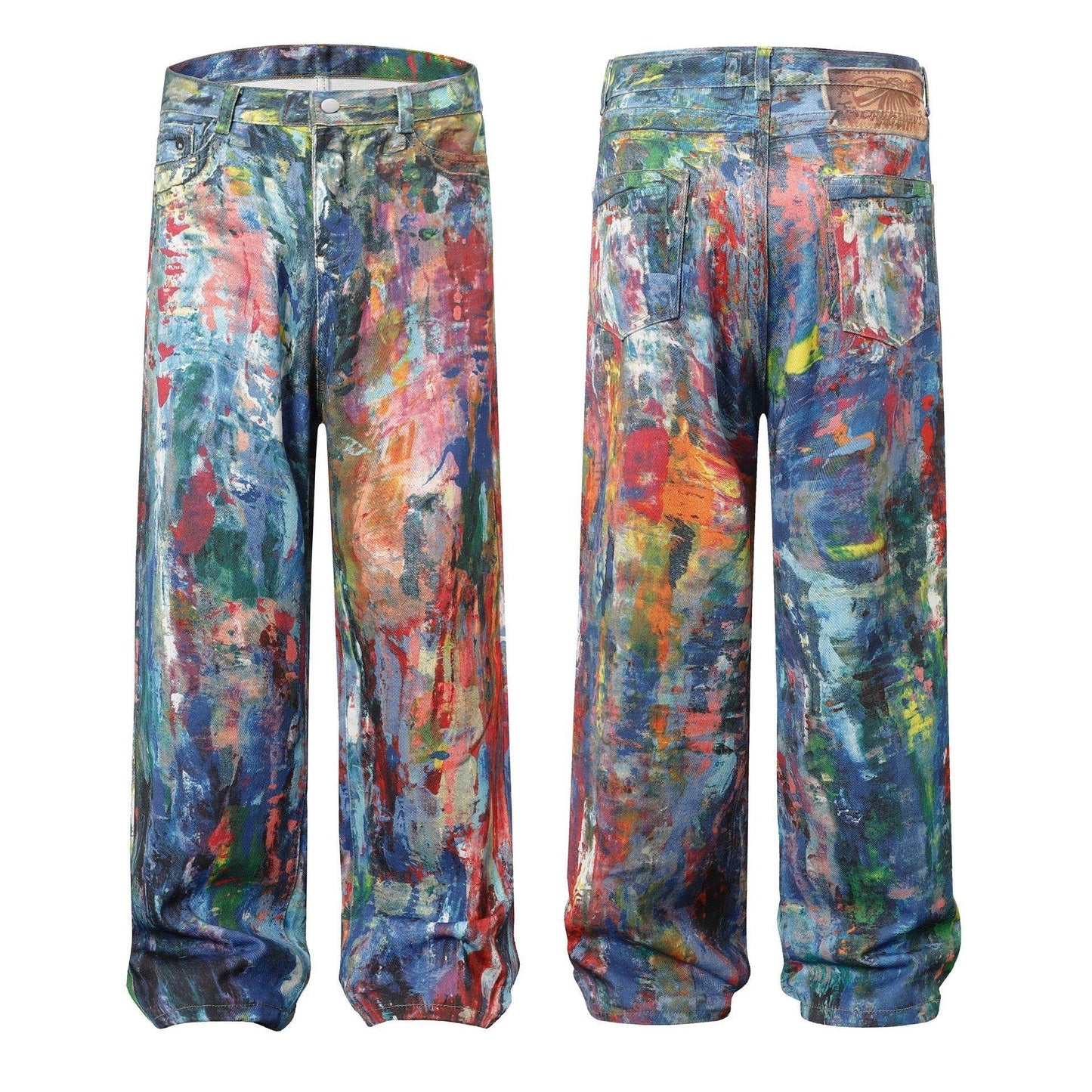 Spring New Retro Heavy Industry Loose Design Jeans For Men And Women MuddyStock