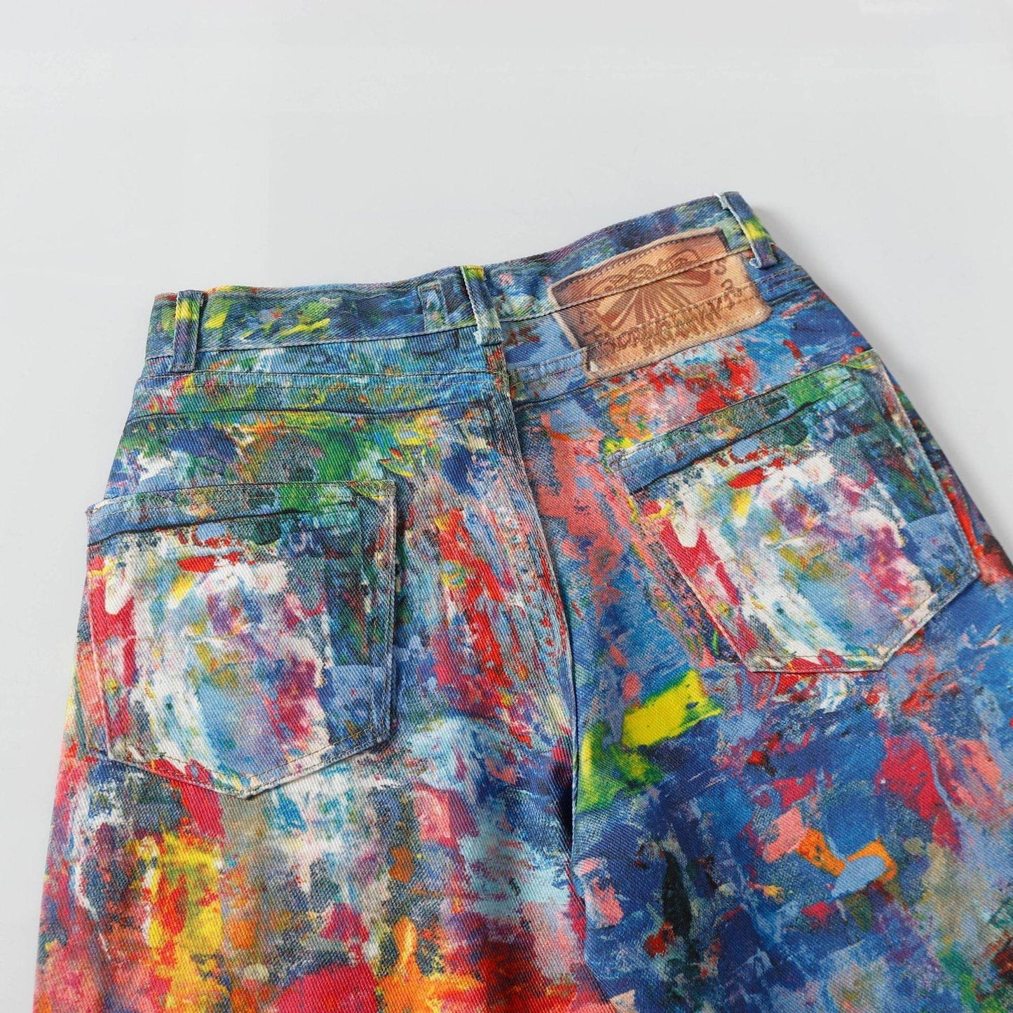 Spring New Retro Heavy Industry Loose Design Jeans For Men And Women MuddyStock