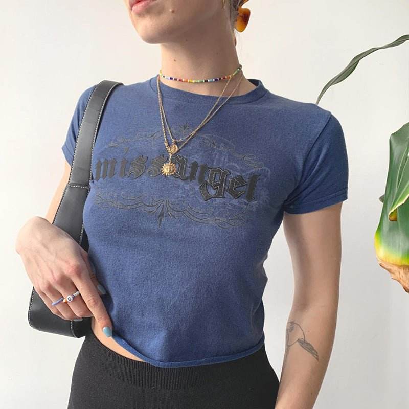 Vintage Patch Embroidered T-shirt MuddyStock