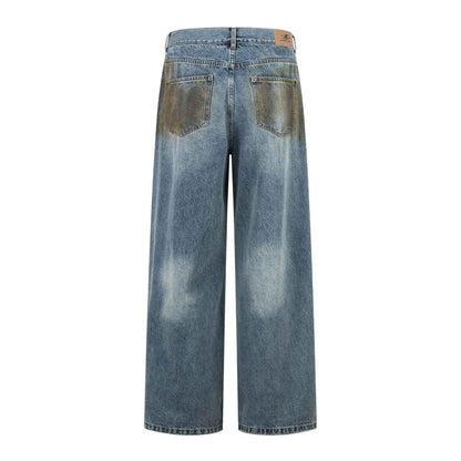 Retro Washed Tie-Dye Distressed Denim Pants For Men | MuddyStock Originals