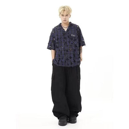 American Vintage Crumpled Multi-pocket Loose Cargo Pants MuddyStock
