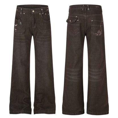 Women's High Street Distressed Micro Flare Denim Jeans | MuddyStock Originals
