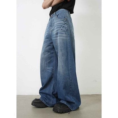 Men's American Retro Baggy Straight Jeans MuddyStock